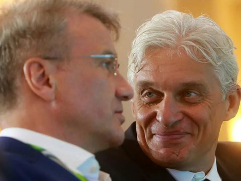 Britain imposed sanctions against Gref and Tinkov