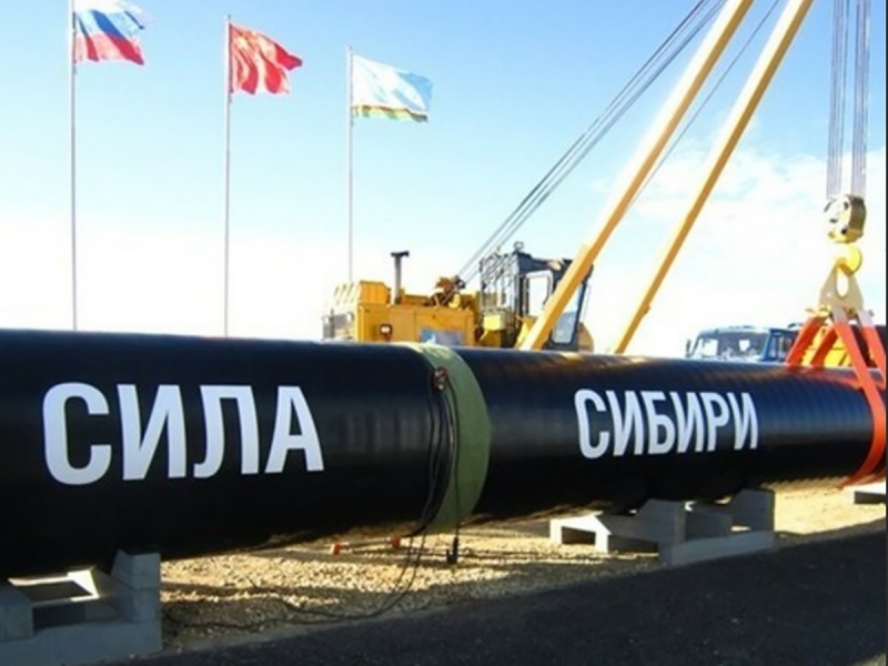The laying of the gas pipeline 